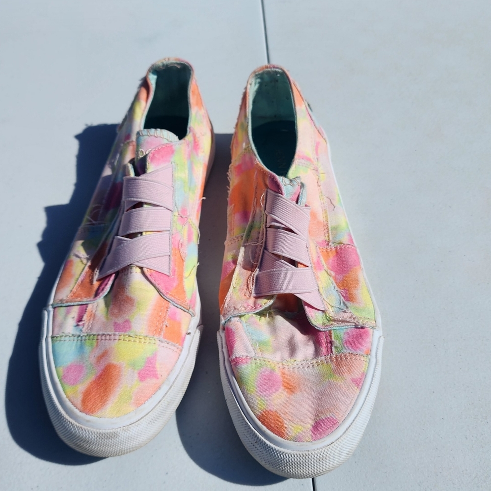 🌻2/$25 Jenn Ardor 10 Women’s Canvas Deep Pink Tie Dy Casual Sneakers use